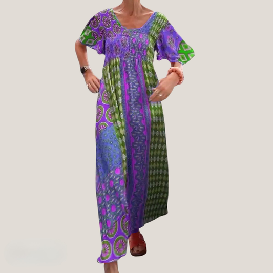 Damen Kleid | Paisley Print Maxi