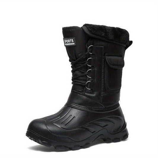 Winterschuhe Herren Stiefel | Hoher Schnitt mit Seitentasche
