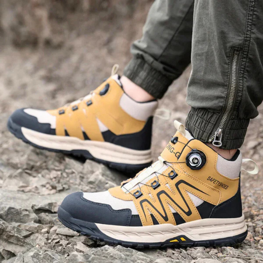 Herren Robuste Stahlkappenschuhe | Sicherheitsstiefel mit Rutschfester Sohle