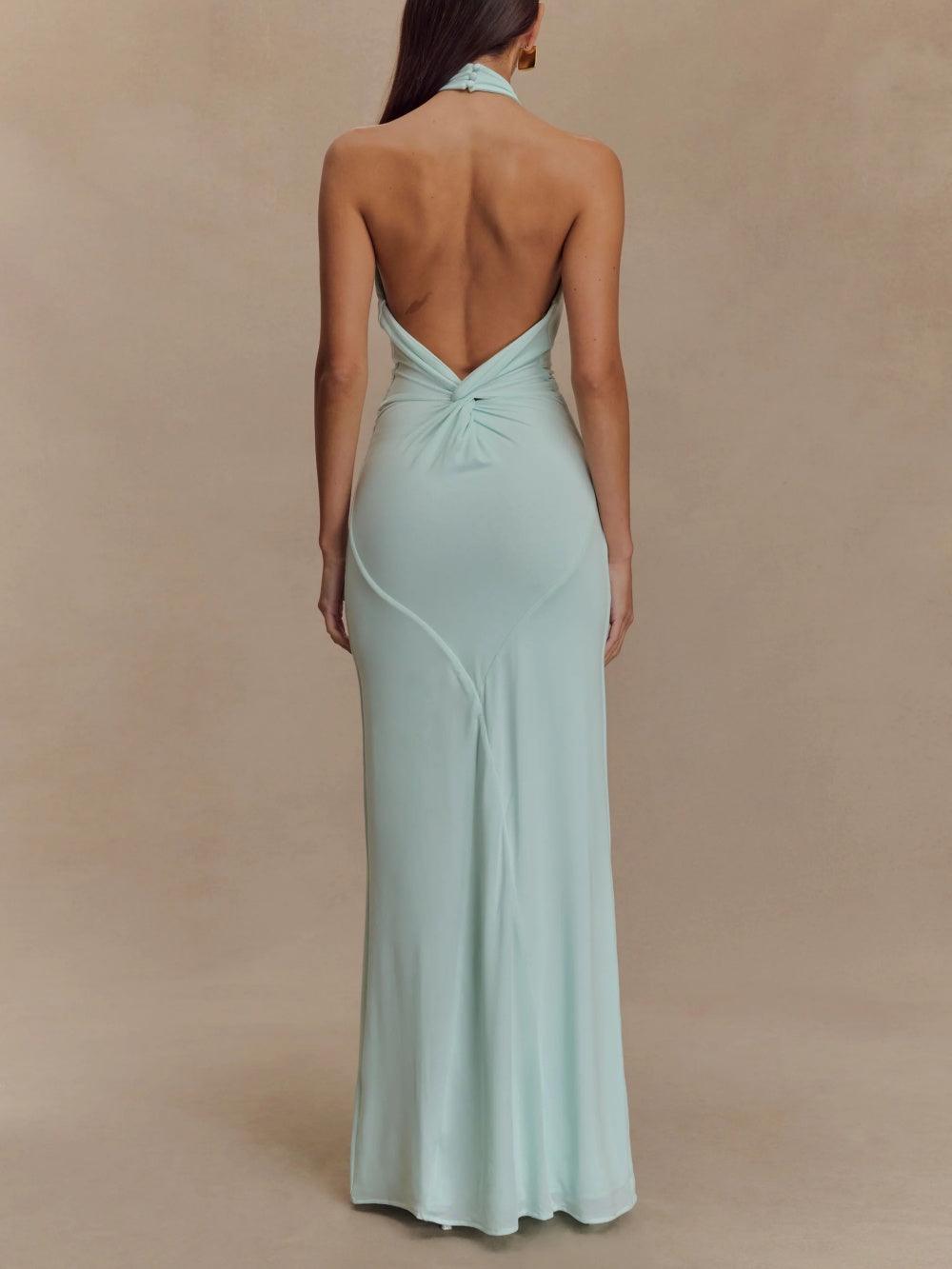 Damen Kleid | Halter Ausschnitt Maxi