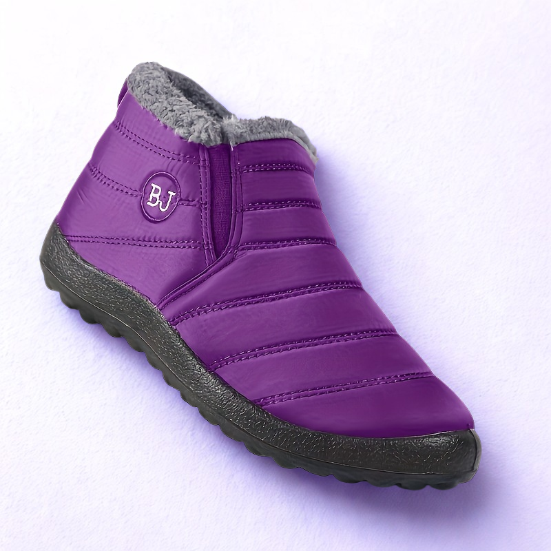 Winterschuhe Damen | Knöchelhoch mit Reißverschluss und Flacher Sohle