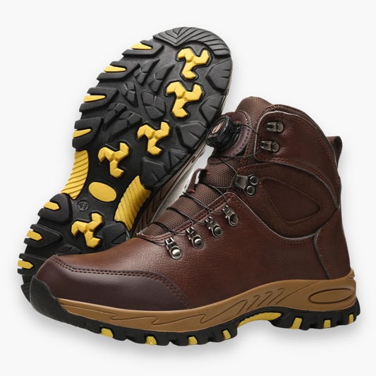 Herren Sicherheitsschuhe mit Drehverschluss | Rutschfeste Arbeitsstiefel mit Stahlkappe