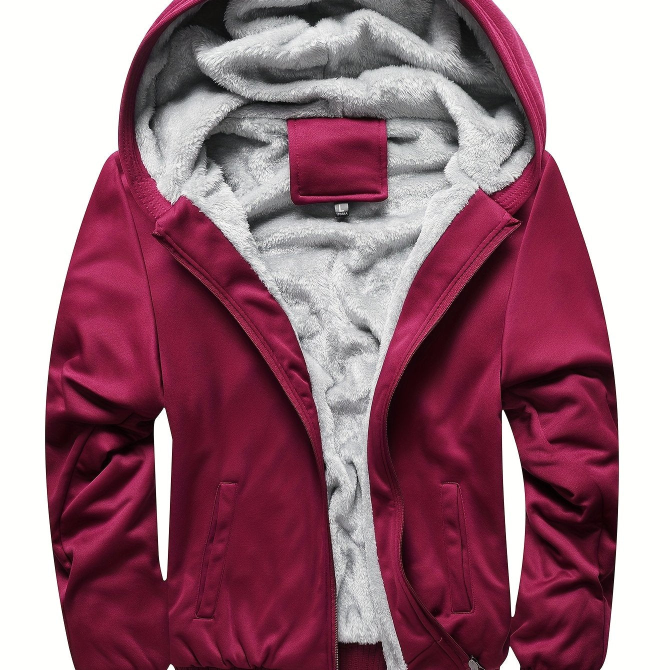 Herren Gefütterte Fleecejacke Mit Kapuze | Übergangsjacke Warm