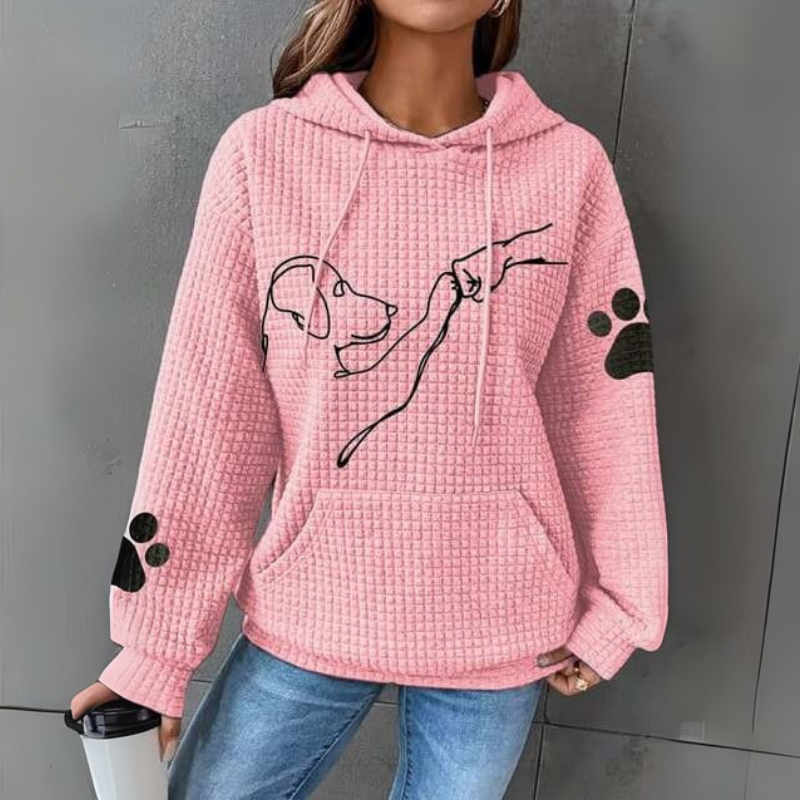 Damen Pullover | Hoodie mit Hundemotiv und Langarm