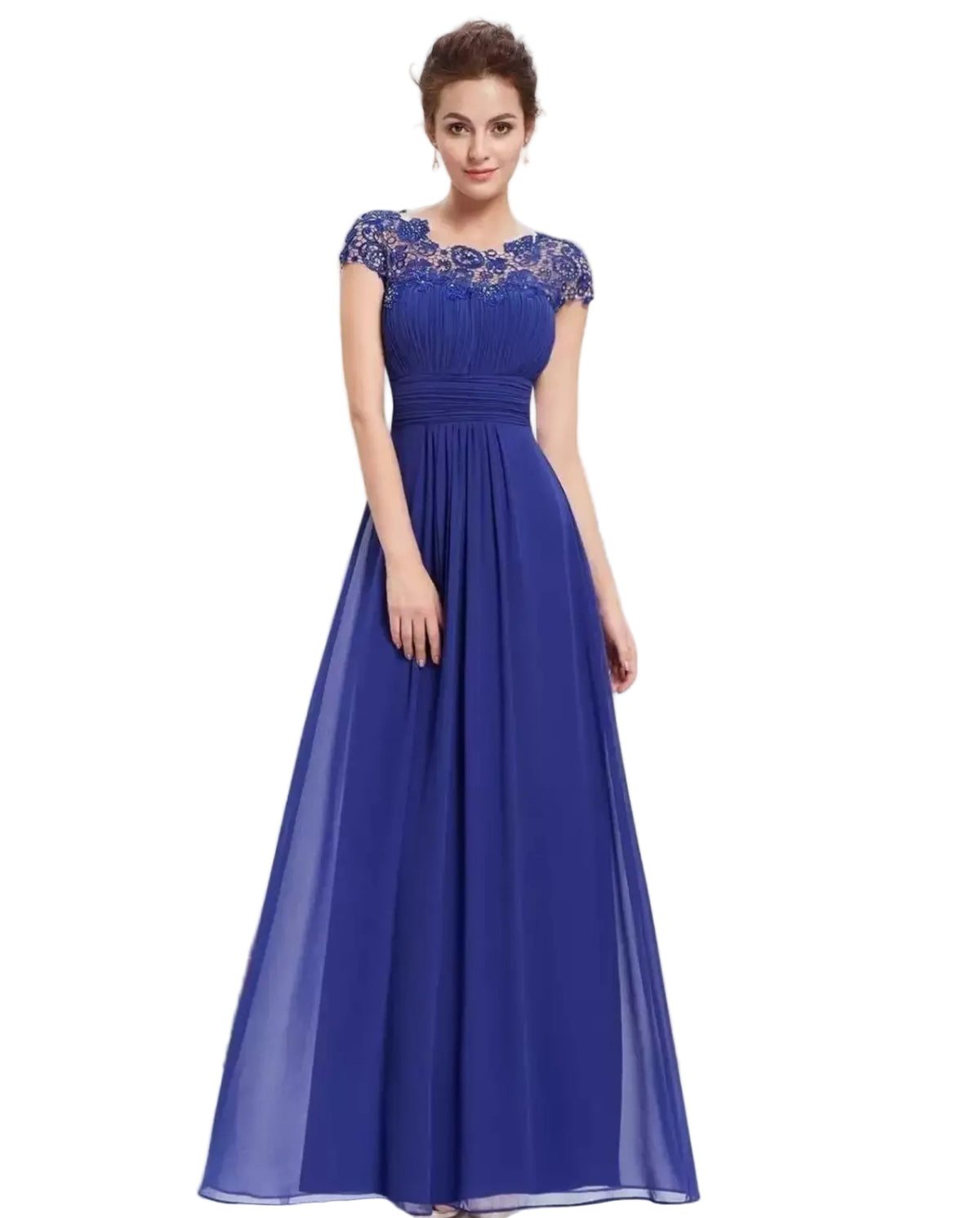 Damen Abendkleid | Spitze Stil Rundhals Maxi