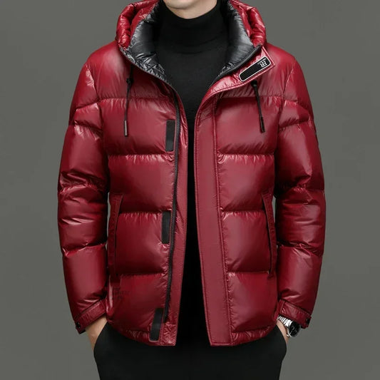 Kastenförmige Gesteppte Puffer Jacke Für Herren | Kapuzen Design