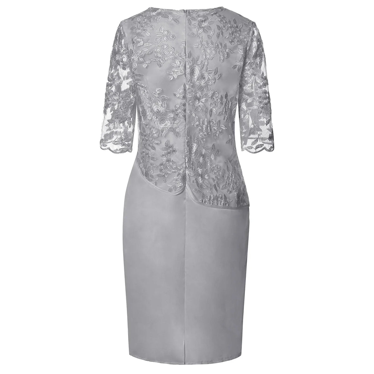 Damen Kleid | Rundhals Spitze Stil Midi