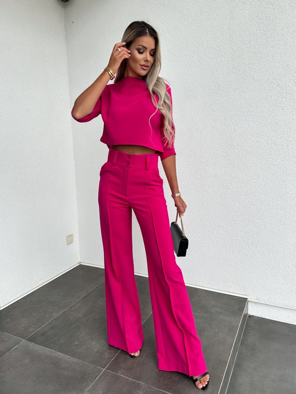 Damen Zweiteiler | Cropped Oberteil und Hose