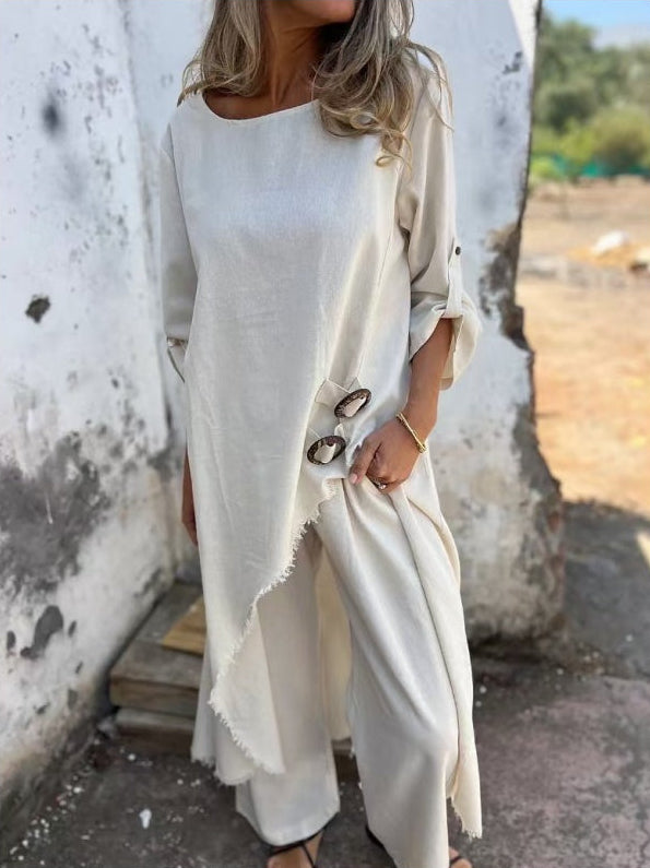 Damen Zweiteiler | Lange Bluse und Hose