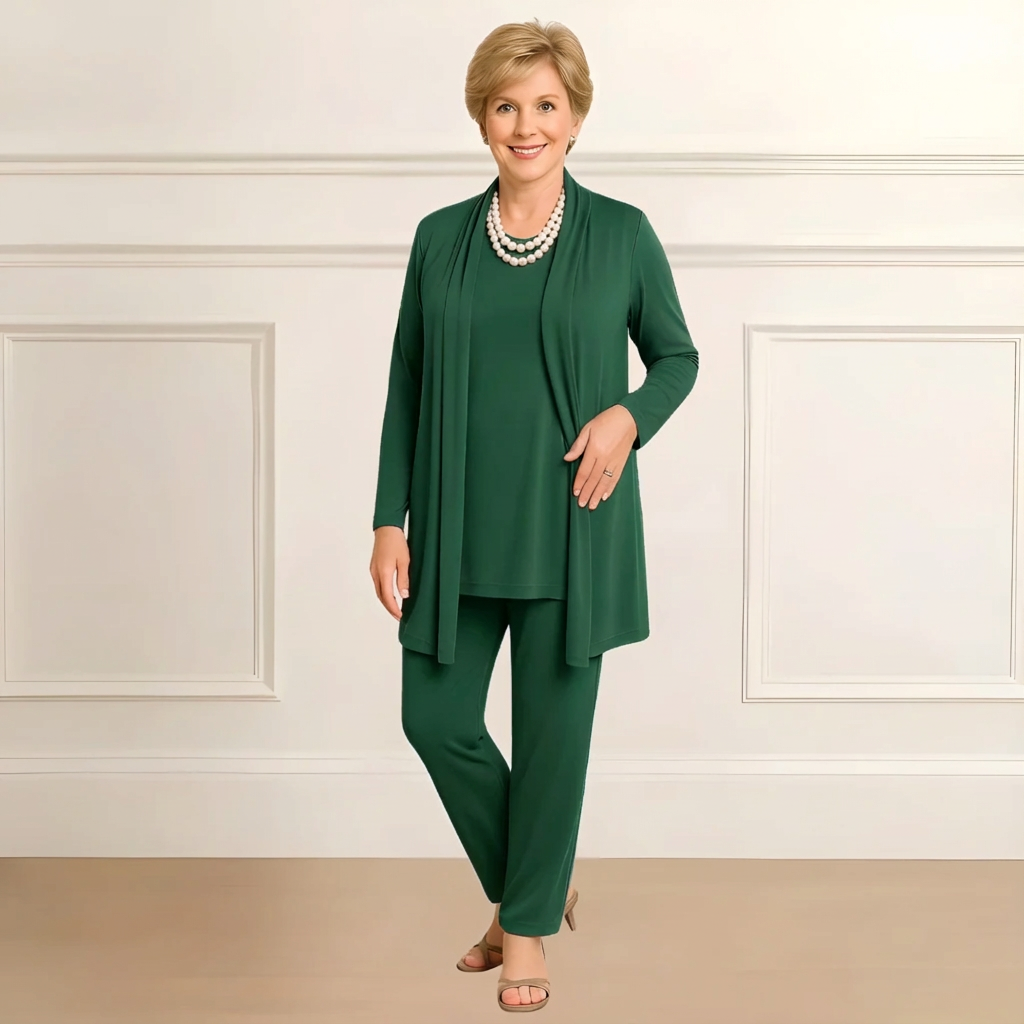 Damen Dreiteiler | Cardigan, Top und Hose