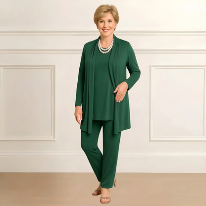 Damen Dreiteiler | Cardigan, Top und Hose