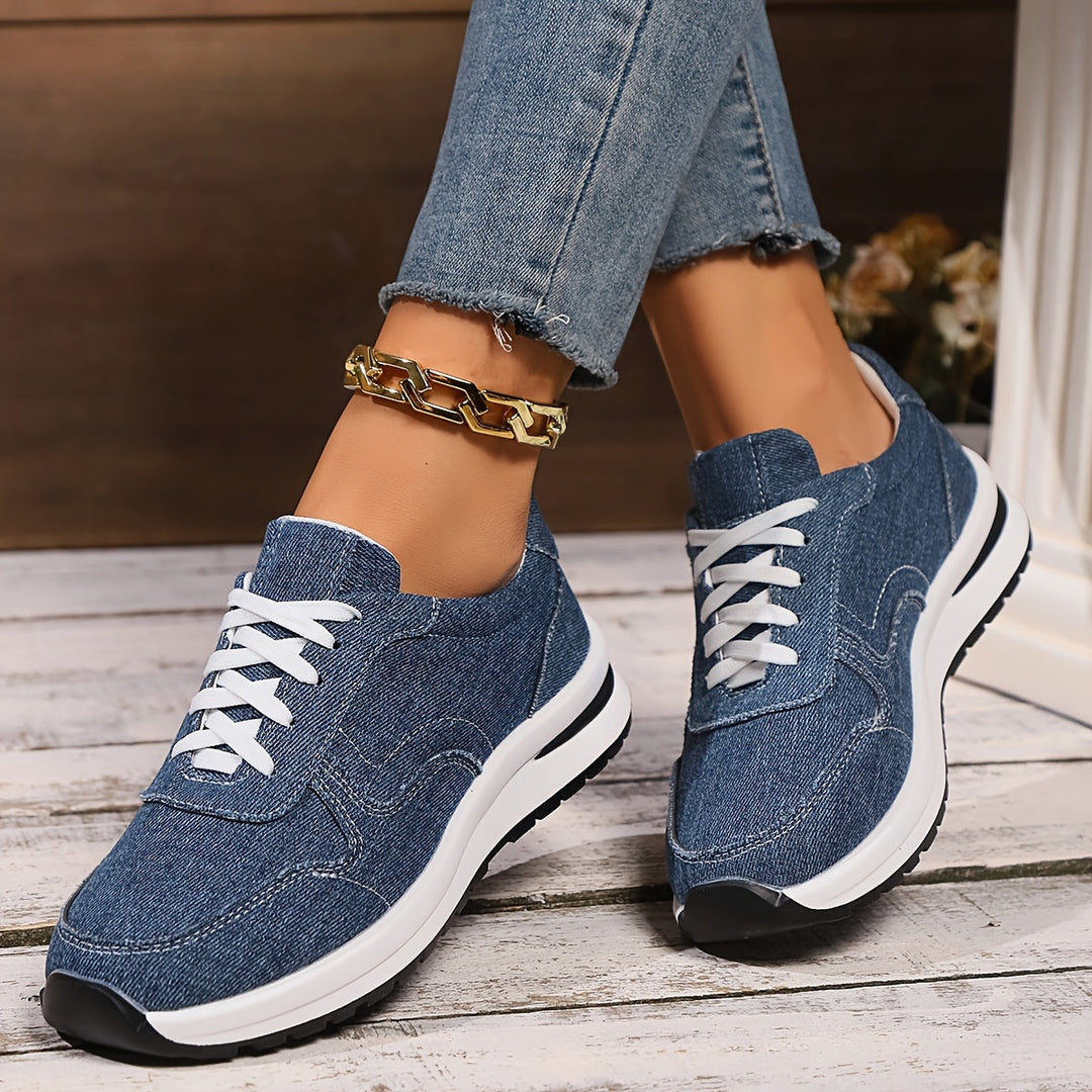 Damen Sneaker | Schnürung Plateausohle Low-Top