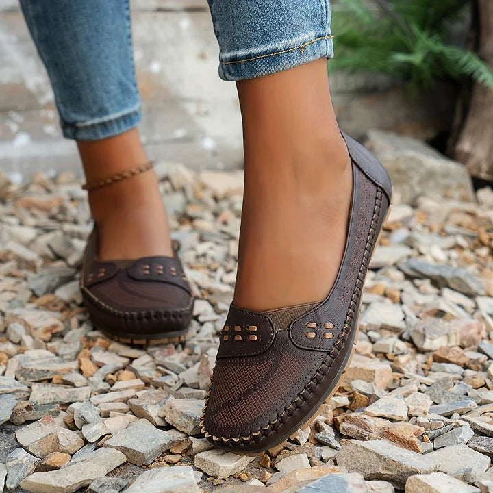 Damen Loafer | Slip-On mit Ziernaht
