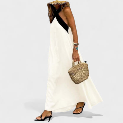 Damen Kleid | Kreuzträger Ärmellos Maxi