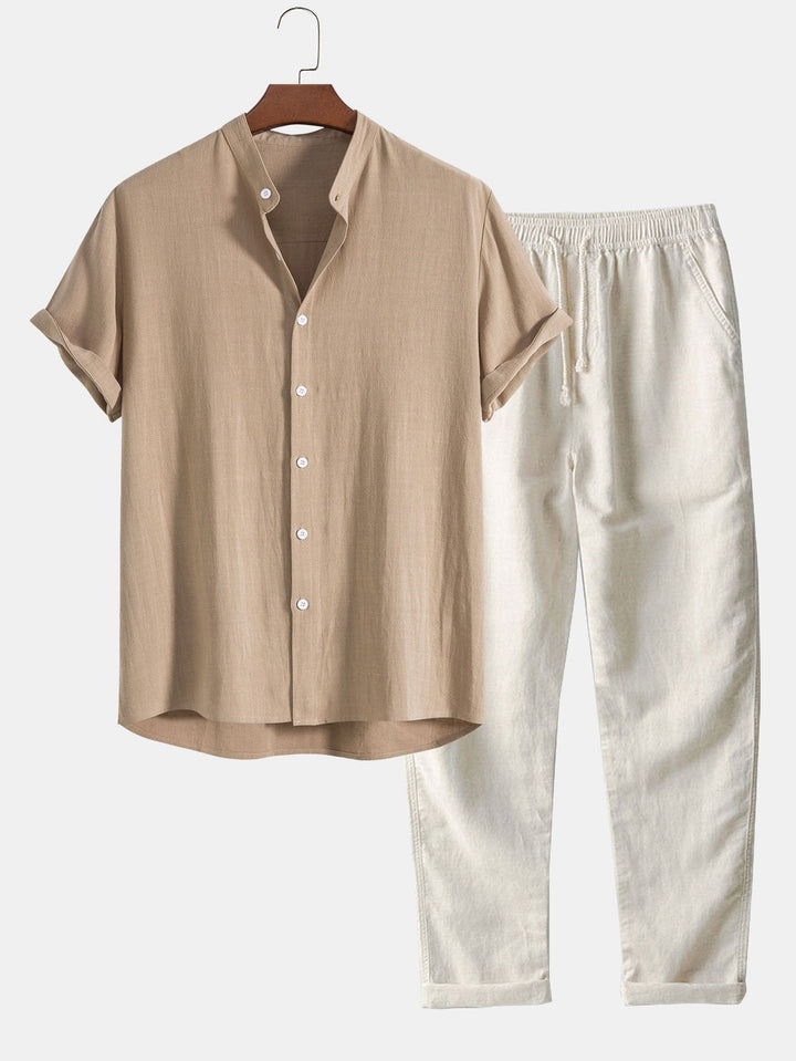 Herren Zweiteiler | Kurzarm Hemd Freizeithose
