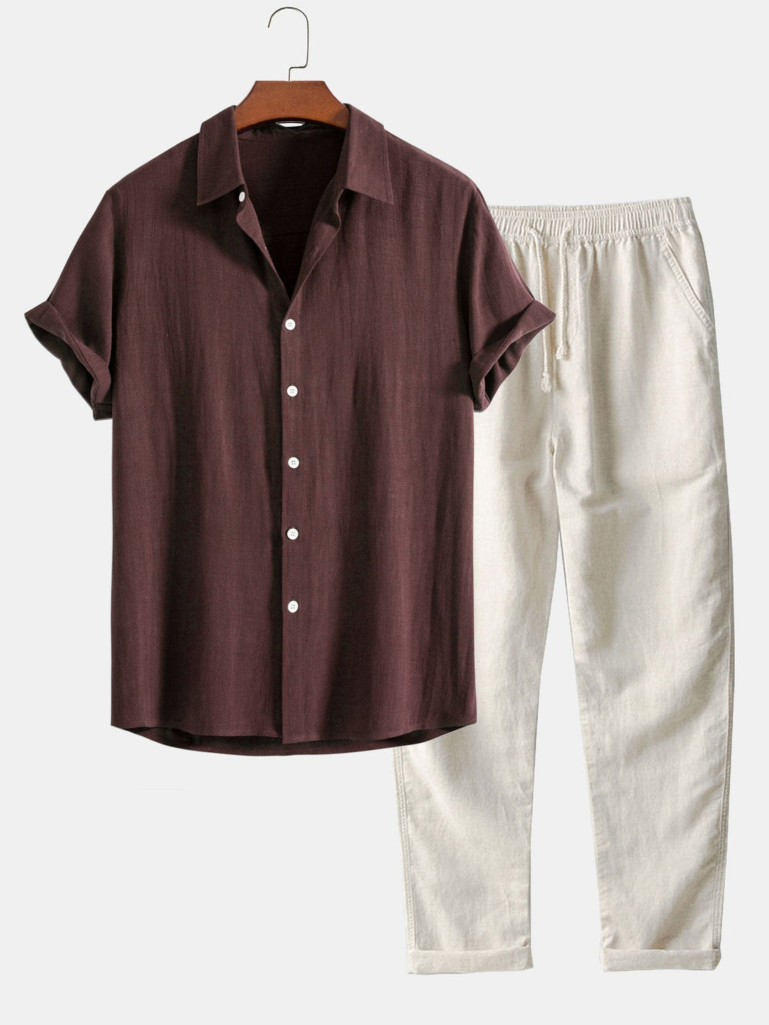 Herren Zweiteiler | Kurzarm Hemd Freizeithose