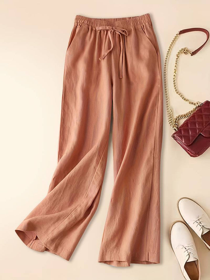 Damen Hosen | Weites Bein mit Bindeband