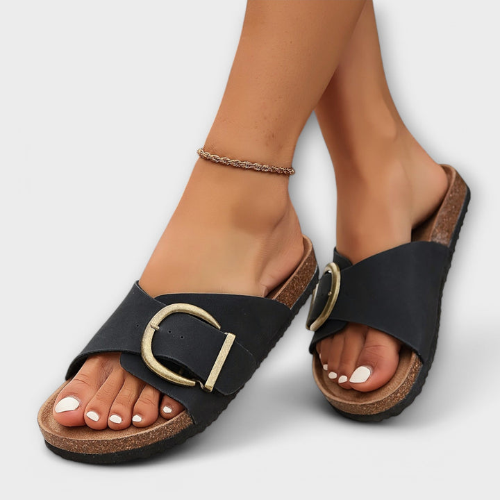 Damen Sandalen | Slip-On mit Schnalle