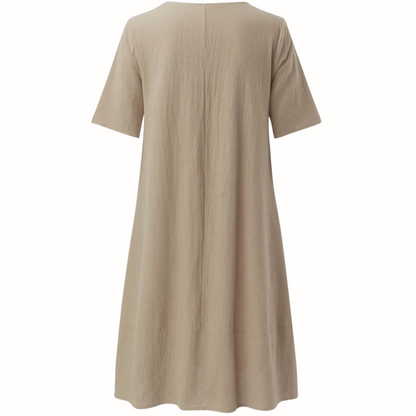 Damen Kleid | V-Ausschnitt Taschen