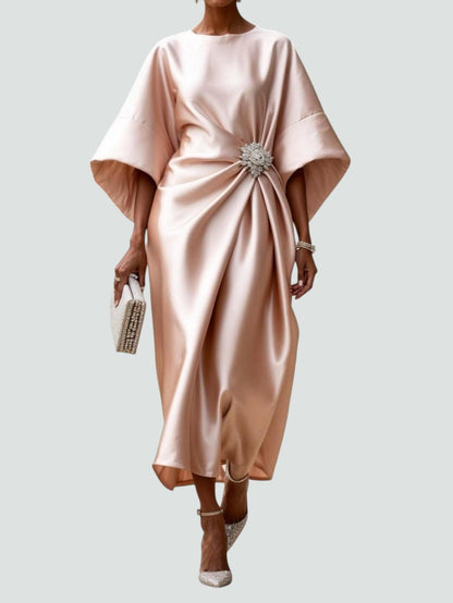 Damen Abendkleid | Fledermausärmel Drapiertes