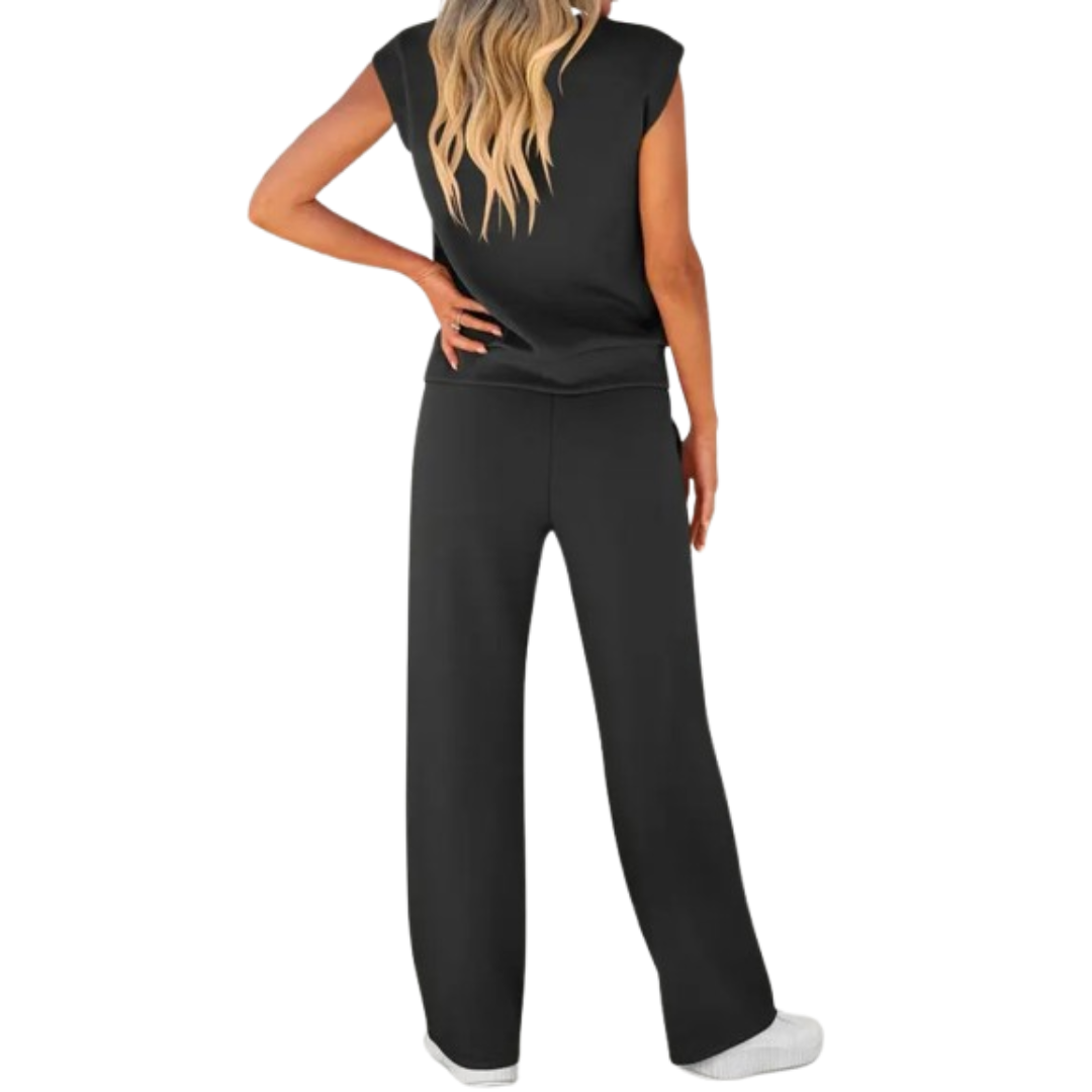 Damen-Zweiteiler | Ärmellos Bluse und Hose