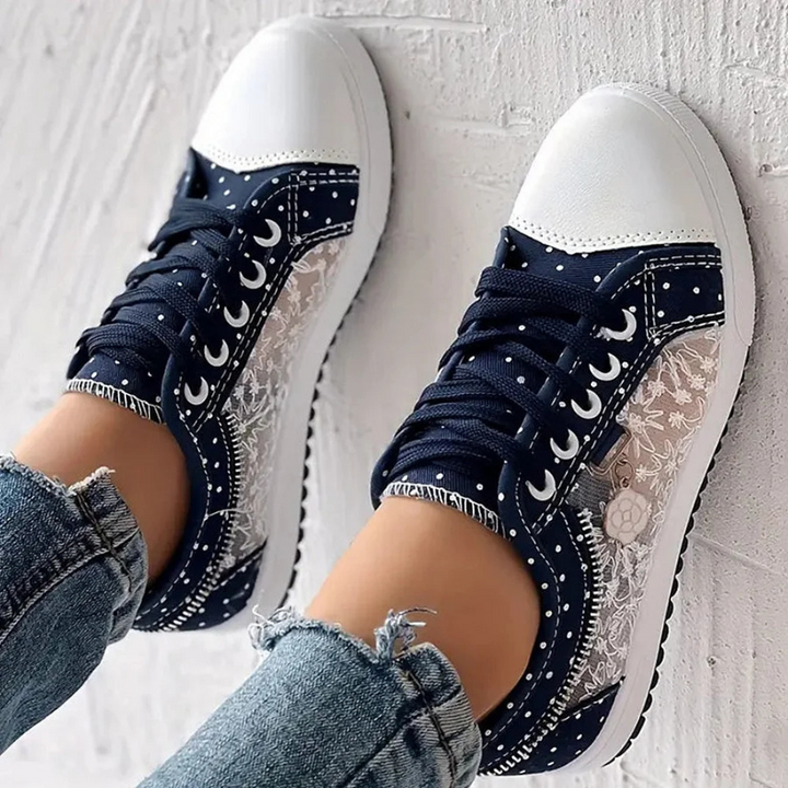 Damen Sneaker | Schnürung Transparente Einsätze