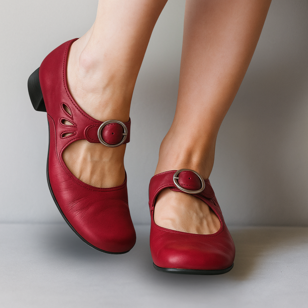 Damen Mary-Jane Schuhe | Riemen Blockabsatz
