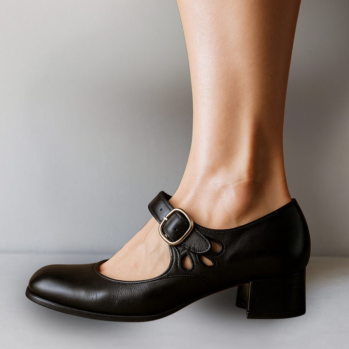 Damen Mary-Jane Schuhe | Riemen Blockabsatz