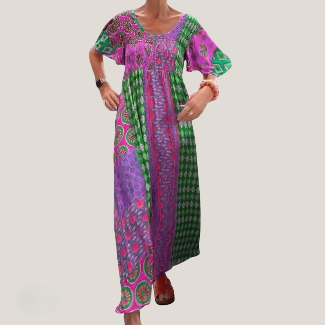 Damen Kleid | Paisley Print Maxi