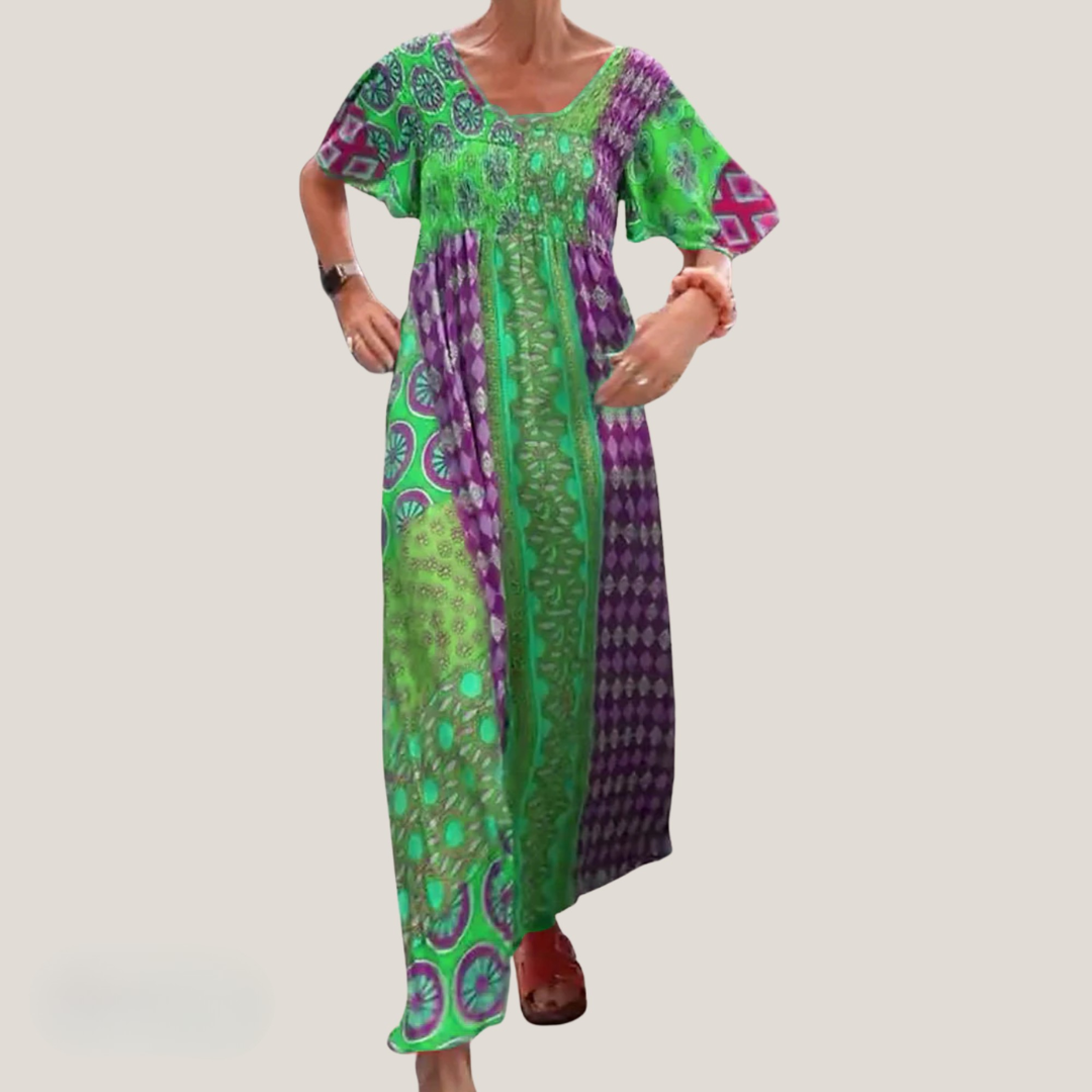 Damen Kleid | Paisley Print Maxi