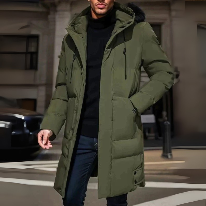 Winterjacke Herren Langer Parka | Wattiert und Warm