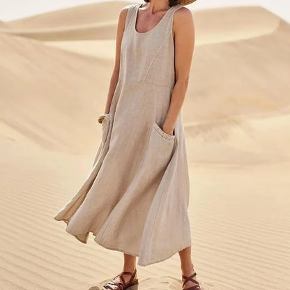 Damen Kleid | Ärmelloses Taschen Design