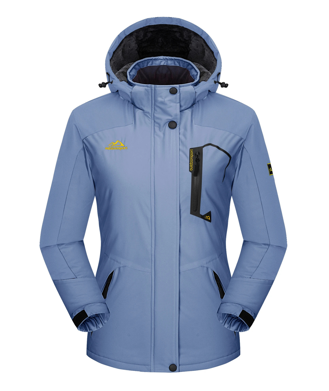 Skijacke Damen | Winterjacke Mit Taschen und Reißverschluss