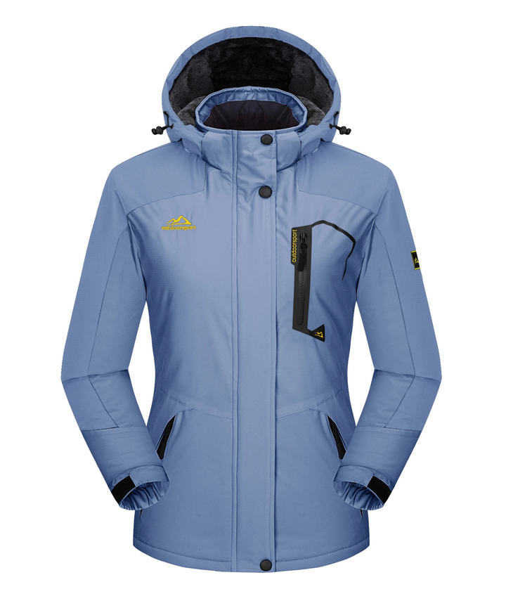 Skijacke Damen | Winterjacke Mit Taschen und Reißverschluss