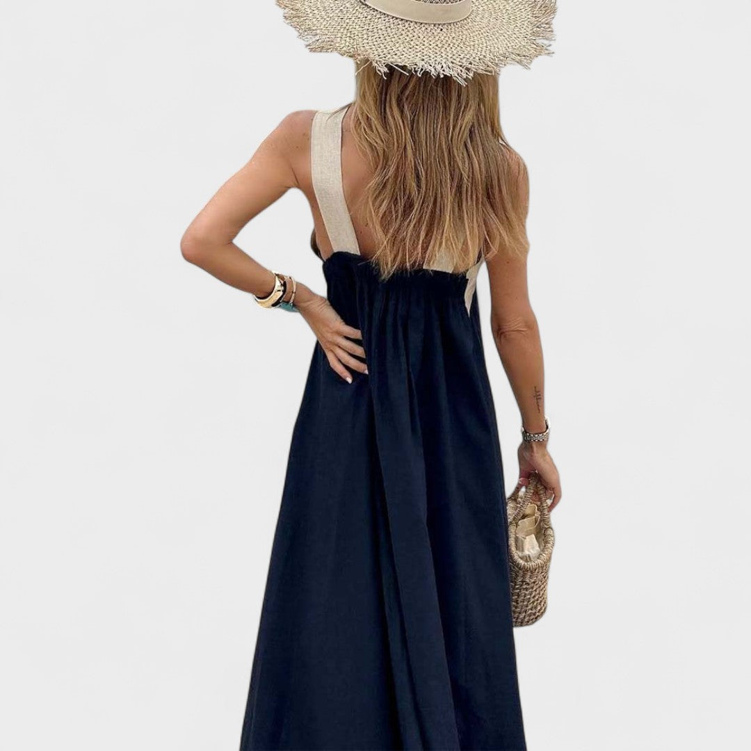 Damen Kleid | Kreuzträger Ärmellos Maxi