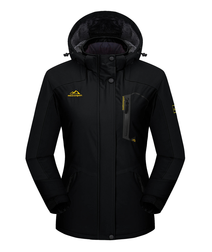 Skijacke Damen | Winterjacke Mit Taschen und Reißverschluss