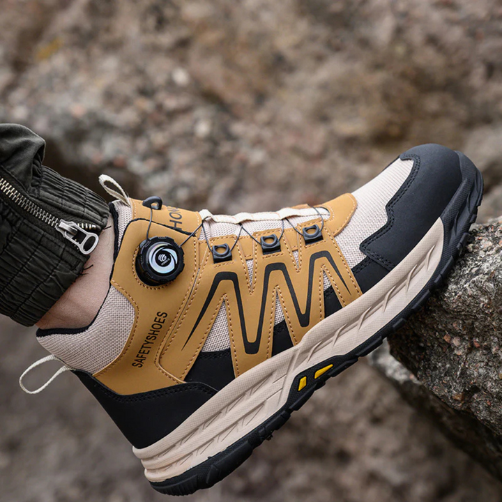 Herren Robuste Stahlkappenschuhe | Sicherheitsstiefel mit Rutschfester Sohle