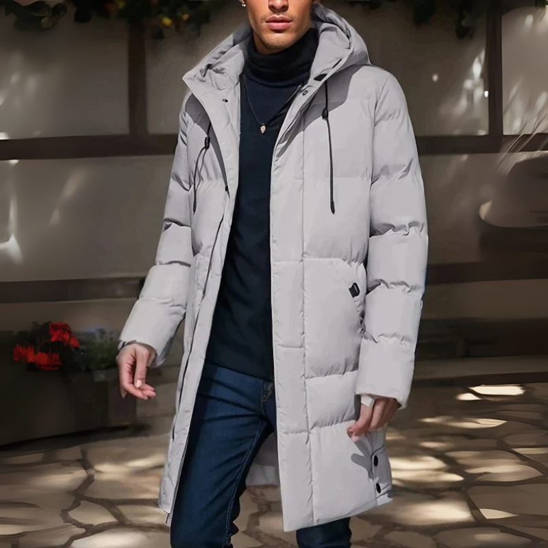 Winterjacke Herren Langer Parka | Wattiert und Warm