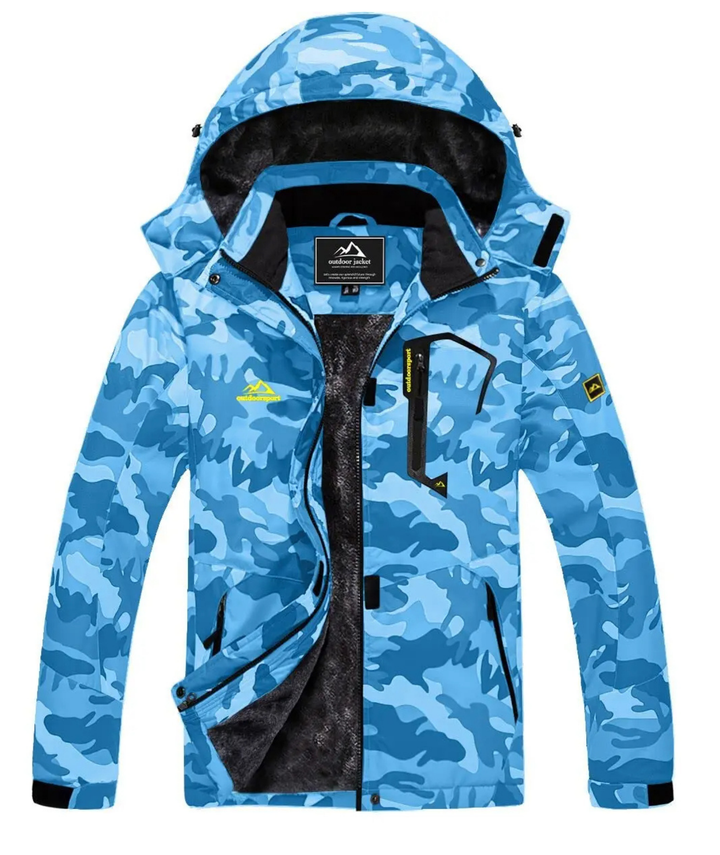 Skijacke Damen | Winterjacke Mit Taschen und Reißverschluss