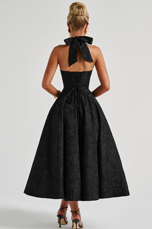 Damen Kleid | Halterneck A-Linie Midi