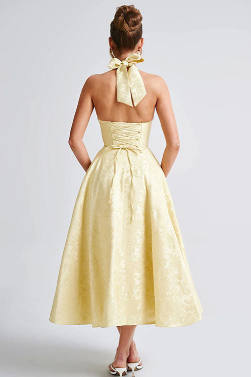 Damen Kleid | Halterneck A-Linie Midi