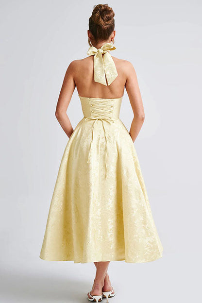 Damen Kleid | Halterneck A-Linie Midi