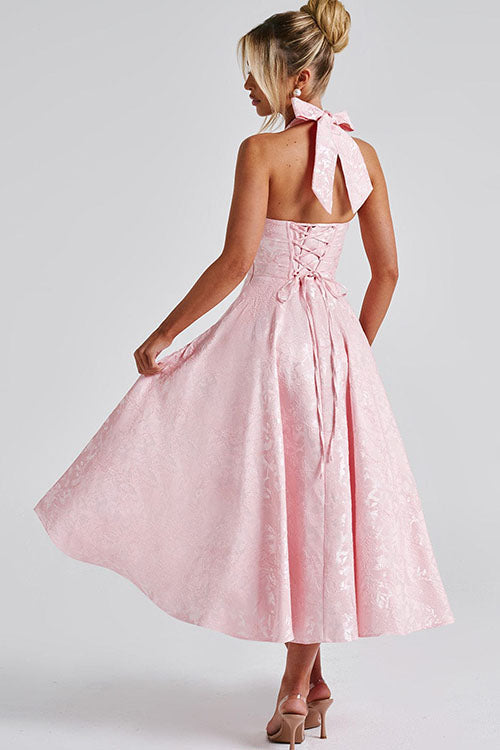 Damen Kleid | Halterneck A-Linie Midi