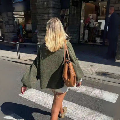 Pullover Damen Oversize | Leichter Stehkragen