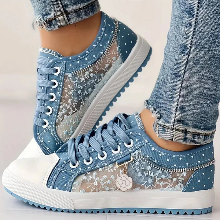 Damen Sneaker | Schnürung Transparente Einsätze