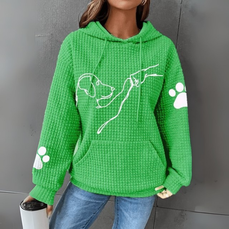 Damen Pullover | Hoodie mit Hundemotiv und Langarm