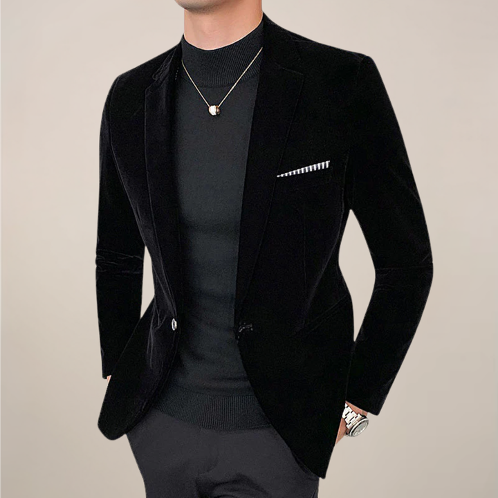 Herren Blazer | Struktur Einreiher Revers