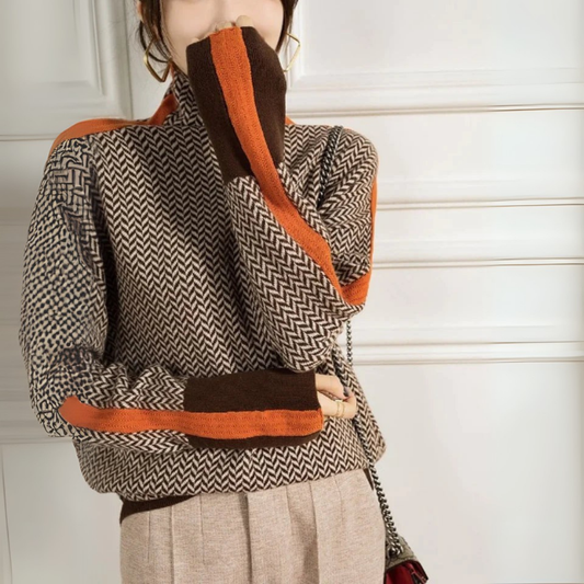 Pullover Damen Rollkragen | Lockere Passform Mit Langen Ärmeln