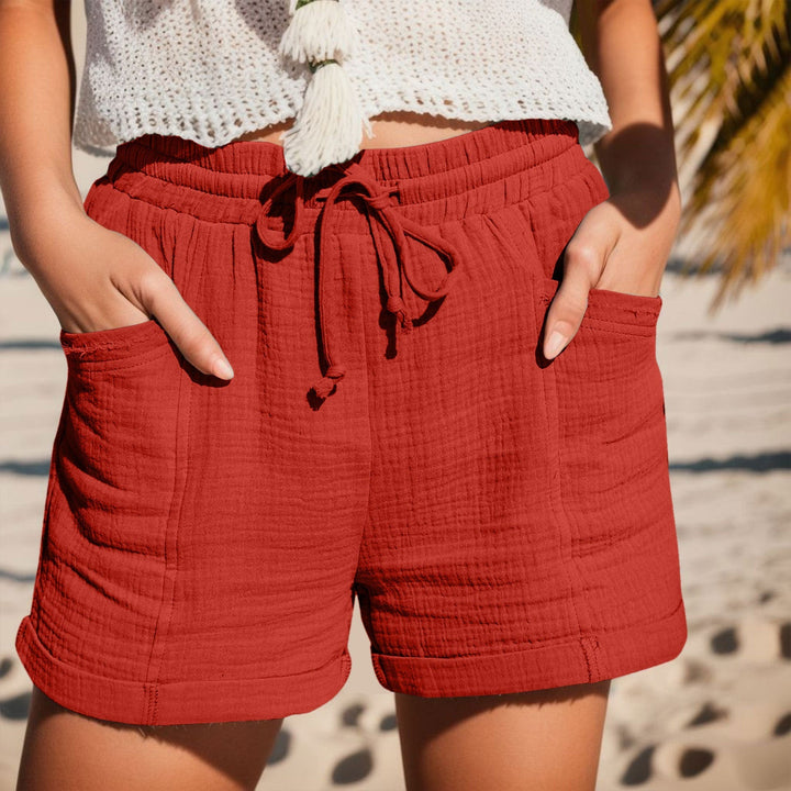 Damen Shorts | Mit Bindeband Taschen