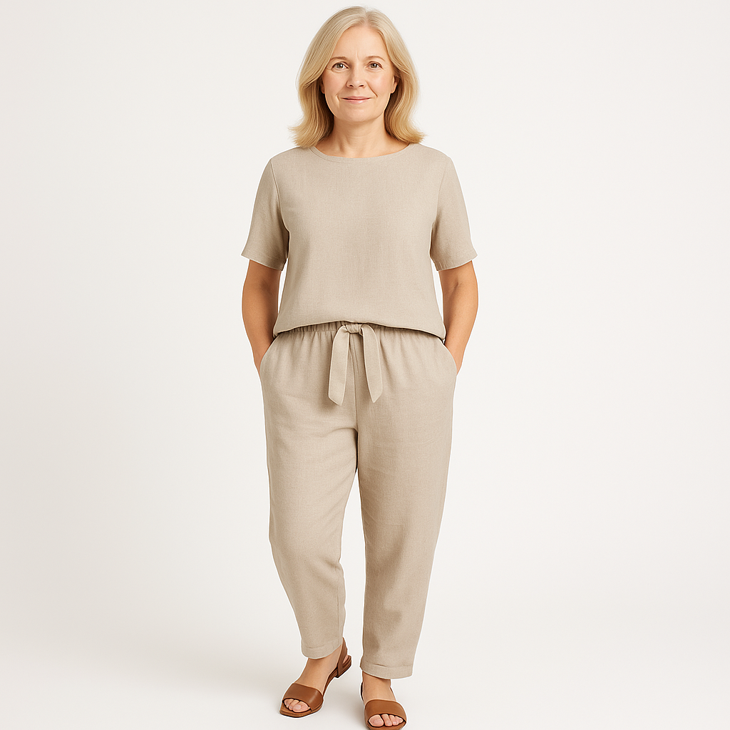 Damen Zweiteiler | Kurzarmoberteil und Hose